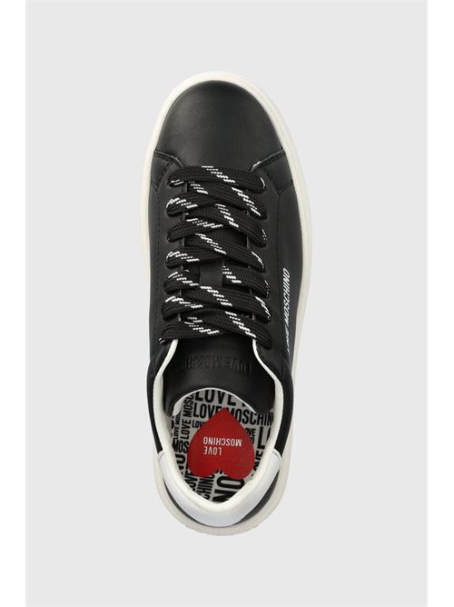 SNEAKERD.BOLD40 VITELLO NERO+BIANCO LOVE MOSCHINO | JA15374G1HIA1/00A